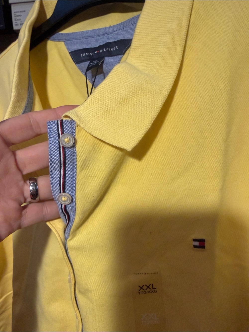Tommy Hilfiger Bright Yellow Short Sleeve Polo - Picture 3 of 6
